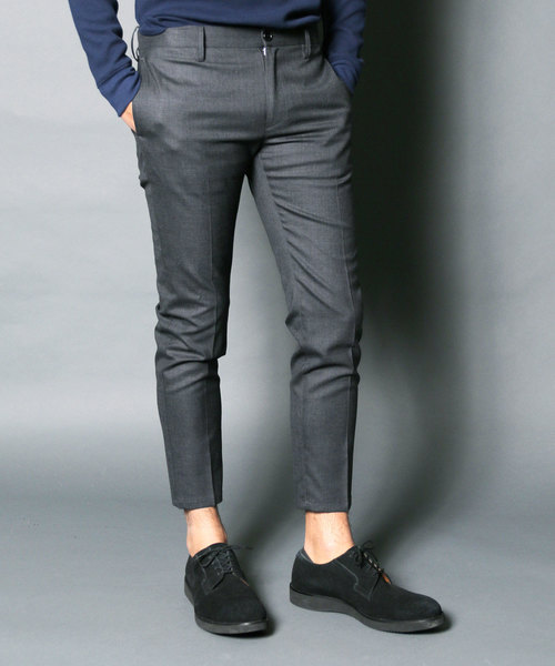 Magine（マージン）の「WOOL TROPICAL STRETCH TAPERED CROPPED PANTS:ウール トロピカル ストレッチ テーパードクロップドパンツ（スラックス・メンズ・チャコールグレー/ブラック/ネイビー・44/46/48）」の19枚目の写真