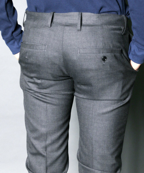 Magine（マージン）の「WOOL TROPICAL STRETCH TAPERED CROPPED PANTS:ウール トロピカル ストレッチ テーパードクロップドパンツ（スラックス・メンズ・チャコールグレー/ブラック/ネイビー・44/46/48）」の9枚目の写真