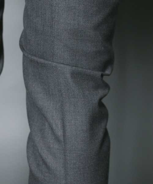 Magine（マージン）の「WOOL TROPICAL STRETCH TAPERED CROPPED PANTS:ウール トロピカル ストレッチ テーパードクロップドパンツ（スラックス・メンズ・チャコールグレー/ブラック/ネイビー・44/46/48）」の6枚目の写真