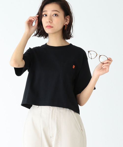 B:MING by BEAMS(ビーミングバイビームス)の「UNIVERSAL OVERALL × B:MING by BEAMS / 別注 ショート ポケットTシャツ 19SS(Tシャツ/カットソー・レディース・ホワイト/ブラック/レッド・ONE SIZE)」の15枚目の写真