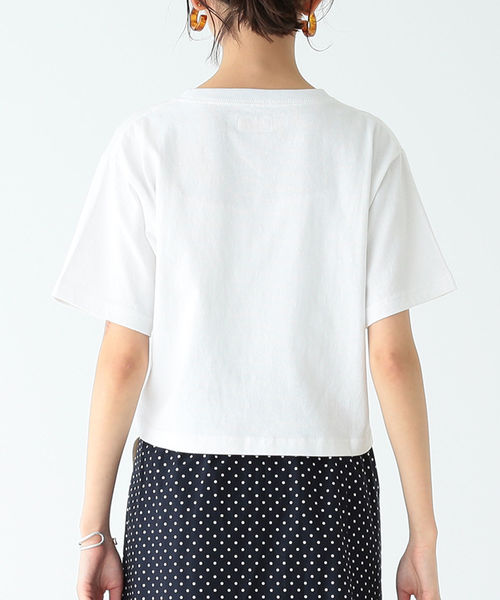 B:MING by BEAMS(ビーミングバイビームス)の「UNIVERSAL OVERALL × B:MING by BEAMS / 別注 ショート ポケットTシャツ 19SS(Tシャツ/カットソー・レディース・ホワイト/ブラック/レッド・ONE SIZE)」の10枚目の写真