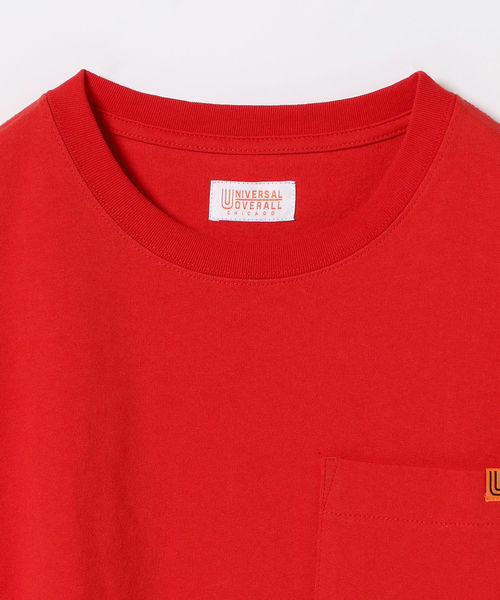 B:MING by BEAMS(ビーミングバイビームス)の「UNIVERSAL OVERALL × B:MING by BEAMS / 別注 ショート ポケットTシャツ 19SS(Tシャツ/カットソー・レディース・ホワイト/ブラック/レッド・ONE SIZE)」の20枚目の写真