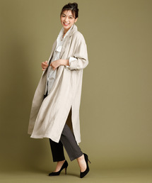 Munich | リネンオックスサイドスリットチェスターコート<スプリングコート>(チェスターコート)