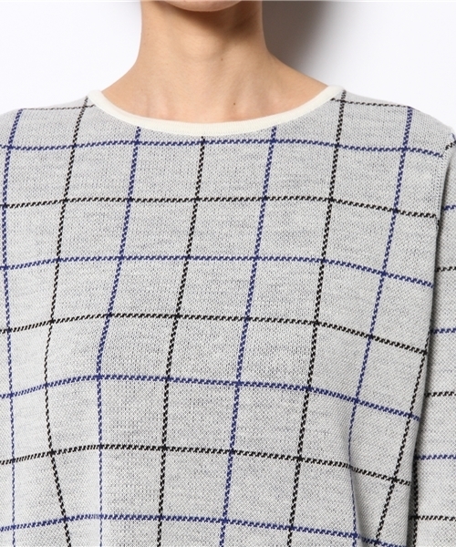 green label relaxing（グリーンレーベルリラクシング）の「GC AC/W CHECK ワンピース（ワンピース・レディース・オフホワイト/ネイビー・フリー）」の7枚目の写真