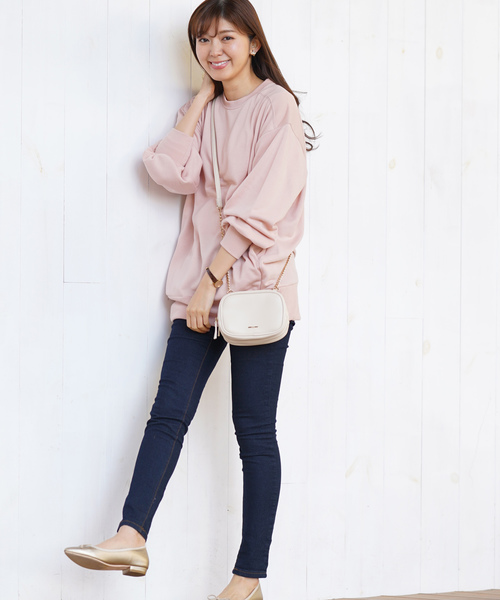 rps（アールピーエス）の「ポケット付き裏毛オーバーサイズプルオーバー（スウェット・レディース・ベージュ/ピンク/ラベンダー/ライトカーキ/杢グレー・M）」の10枚目の写真