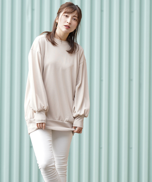 rps（アールピーエス）の「ポケット付き裏毛オーバーサイズプルオーバー（スウェット・レディース・ベージュ/ピンク/ラベンダー/ライトカーキ/杢グレー・M）」の12枚目の写真