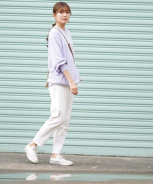 rps（アールピーエス）の「ポケット付き裏毛オーバーサイズプルオーバー（スウェット・レディース・ベージュ/ピンク/ラベンダー/ライトカーキ/杢グレー・M）」の20枚目の写真