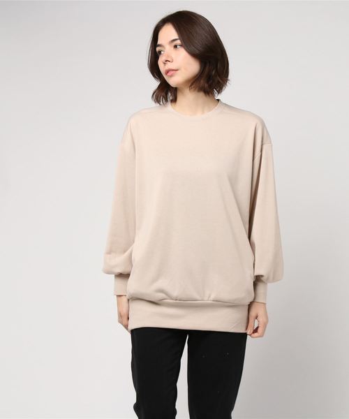 rps（アールピーエス）の「ポケット付き裏毛オーバーサイズプルオーバー（スウェット・レディース・ベージュ/ピンク/ラベンダー/ライトカーキ/杢グレー・M）」の13枚目の写真