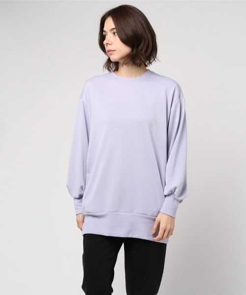 rps（アールピーエス）の「ポケット付き裏毛オーバーサイズプルオーバー（スウェット・レディース・ベージュ/ピンク/ラベンダー/ライトカーキ/杢グレー・M）」の7枚目の写真