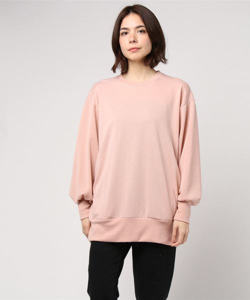 rps（アールピーエス）の「ポケット付き裏毛オーバーサイズプルオーバー（スウェット・レディース・ベージュ/ピンク/ラベンダー/ライトカーキ/杢グレー・M）」の21枚目の写真