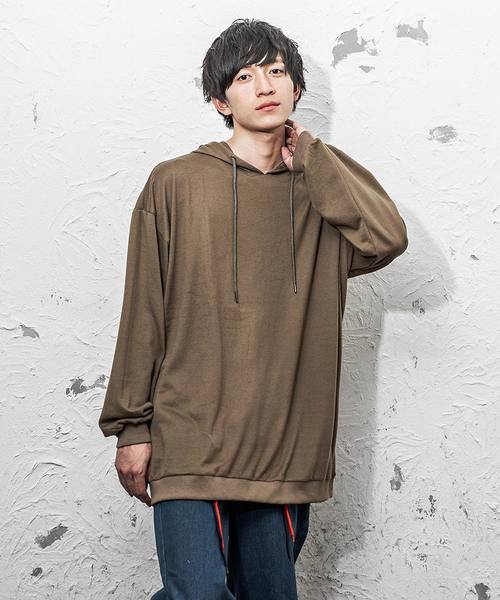 MinoriTY（マイノリティ）の「オーバーサイズシルエット ルーズ プルパーカー（パーカー・メンズ・ブラック/ベージュ/ネイビー/モカ/ワイン・M/L）」の3枚目の写真