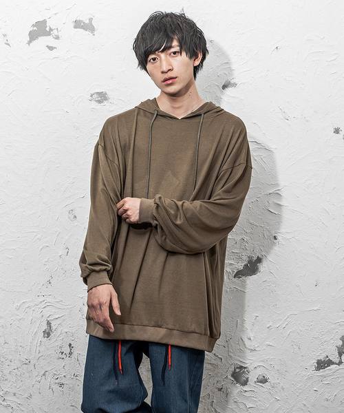 MinoriTY（マイノリティ）の「オーバーサイズシルエット ルーズ プルパーカー（パーカー・メンズ・ブラック/ベージュ/ネイビー/モカ/ワイン・M/L）」の12枚目の写真