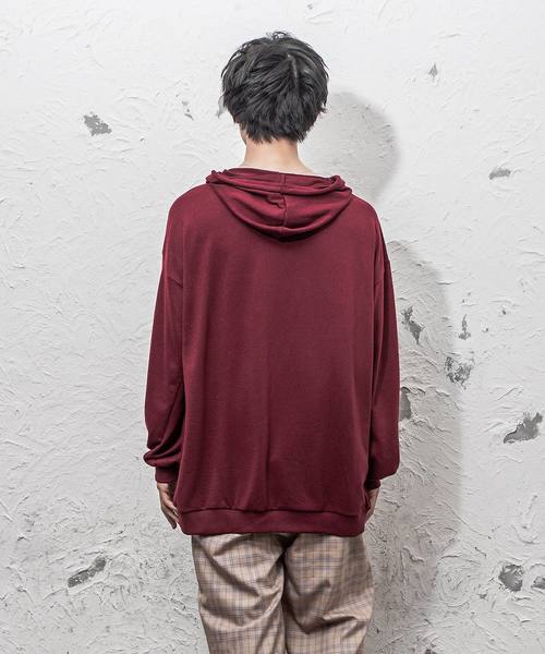 MinoriTY（マイノリティ）の「オーバーサイズシルエット ルーズ プルパーカー（パーカー・メンズ・ブラック/ベージュ/ネイビー/モカ/ワイン・M/L）」の6枚目の写真