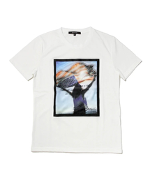 3Dレディー&USAフラッグプリント Tシャツ