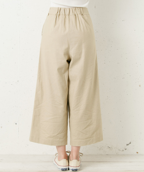 URBAN RESEARCH Sonny Label（アーバンリサーチサニーレーベル）の「麻混クロップドバギーパンツ（その他パンツ・レディース・ピンク/ベージュ/ネイビー・FREE）」の21枚目の写真