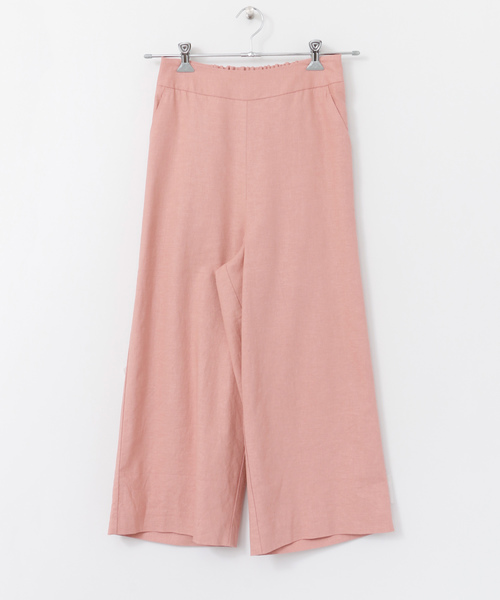 URBAN RESEARCH Sonny Label（アーバンリサーチサニーレーベル）の「麻混クロップドバギーパンツ（その他パンツ・レディース・ピンク/ベージュ/ネイビー・FREE）」の5枚目の写真