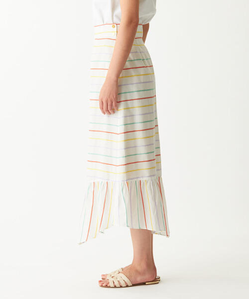 EMMEL REFINES（エメルリファインズ）の「【EMMEL REFINES】SMF HW CL I マルチラメボーダースカート（スカート・レディース・オフホワイト/ブラック・M/S）」の11枚目の写真