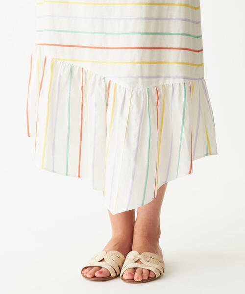 EMMEL REFINES（エメルリファインズ）の「【EMMEL REFINES】SMF HW CL I マルチラメボーダースカート（スカート・レディース・オフホワイト/ブラック・M/S）」の14枚目の写真