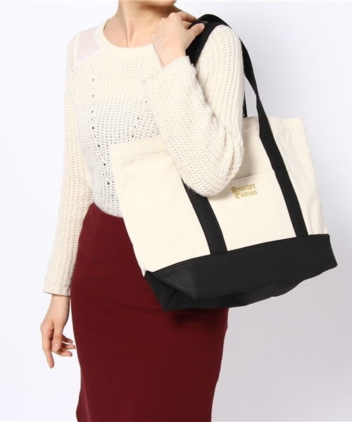 Another Edition(アナザーエディション)の「AE CANVAS TOTE L(ショルダーバッグ・レディース・ブラック/ライラック・フリー)」の10枚目の写真