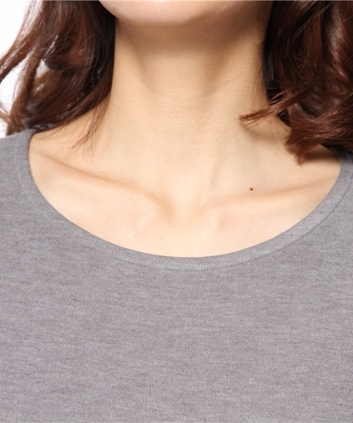 PLST（プラステ）の「フロントポケットドッキングプルオーバー（Tシャツ/カットソー・レディース・グレー・2）」の6枚目の写真