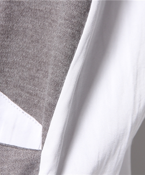 PLST（プラステ）の「フロントポケットドッキングプルオーバー（Tシャツ/カットソー・レディース・グレー・2）」の3枚目の写真