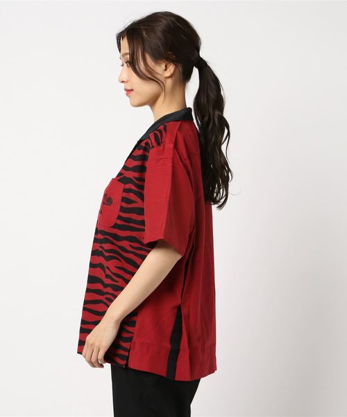 HYSTERIC GLAMOUR(ヒステリックグラマー)の「HYSTERIC BOWLER 半袖ビッグボーリングシャツ(シャツ/ブラウス・レディース・イエロー/ホワイト/レッド・FREE)」の4枚目の写真