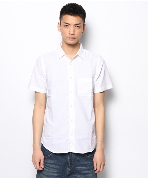 WEGO(ウィゴー)の「WEGO/オックスフォード半袖シャツ(シャツ/ブラウス・メンズ・ホワイト/グリーン/ブルー・LARGE/MEDIUM)」の9枚目の写真