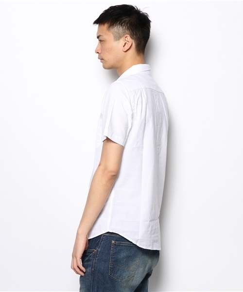 WEGO(ウィゴー)の「WEGO/オックスフォード半袖シャツ(シャツ/ブラウス・メンズ・ホワイト/グリーン/ブルー・LARGE/MEDIUM)」の10枚目の写真