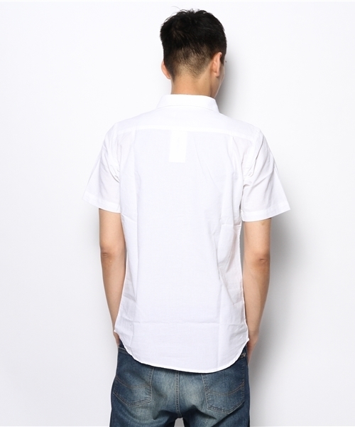 WEGO(ウィゴー)の「WEGO/オックスフォード半袖シャツ(シャツ/ブラウス・メンズ・ホワイト/グリーン/ブルー・LARGE/MEDIUM)」の11枚目の写真