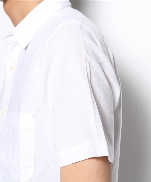 WEGO(ウィゴー)の「WEGO/オックスフォード半袖シャツ(シャツ/ブラウス・メンズ・ホワイト/グリーン/ブルー・LARGE/MEDIUM)」の5枚目の写真