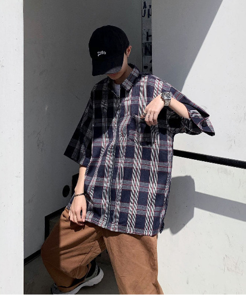 neos(ネオス)の「【neos -addictive design-】ルーズシルエット チェック ジップ ジャケット(ブルゾン・メンズ・グレー/ブラウン/ネイビー・MEDIUM/LARGE)」の15枚目の写真