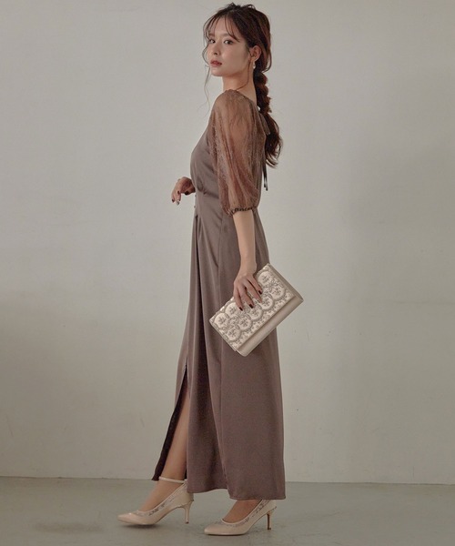 Dorry Doll（ドリードール）の「ビーズｘパール刺繍モチーフ使いクラッチバッグ（クラッチバッグ・レディース・ブラック/ベージュ/モカ・FREE）」の17枚目の写真