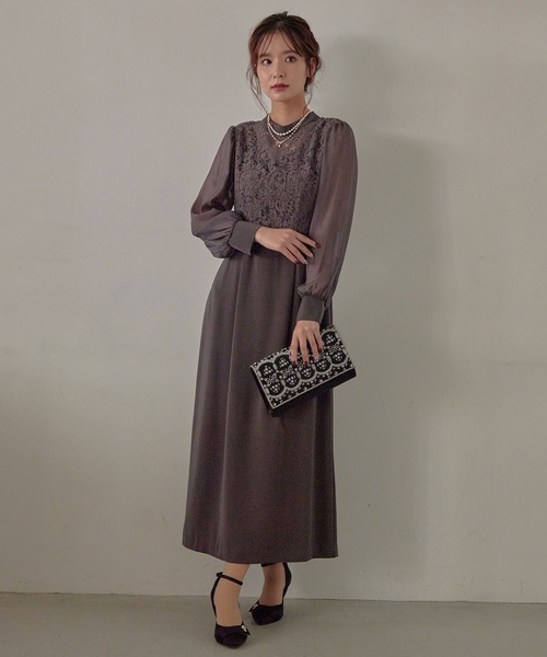 Dorry Doll（ドリードール）の「ビーズｘパール刺繍モチーフ使いクラッチバッグ（クラッチバッグ・レディース・ブラック/ベージュ/モカ・FREE）」の19枚目の写真