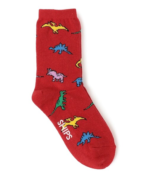 SHIPS（シップス）の「SHIPS KIDS:ダイナソー ソックス（ソックス/靴下・キッズ・ブルー/ライトグレー/オフホワイト/グリーン/ブラック/ベージュ/オレンジ/ネイビー/ライトブルー/レッド・LARGE/MEDIUM/SMALL）」の9枚目の写真