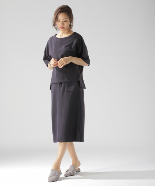 BAYFLOW(ベイフロー)の「カットソータイトスカート(スカート・レディース・ベージュ/ネイビー/ブラウン・SMALL/MEDIUM)」の21枚目の写真