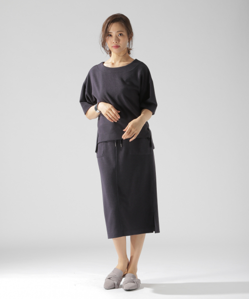 BAYFLOW(ベイフロー)の「カットソータイトスカート(スカート・レディース・ベージュ/ネイビー/ブラウン・SMALL/MEDIUM)」の22枚目の写真