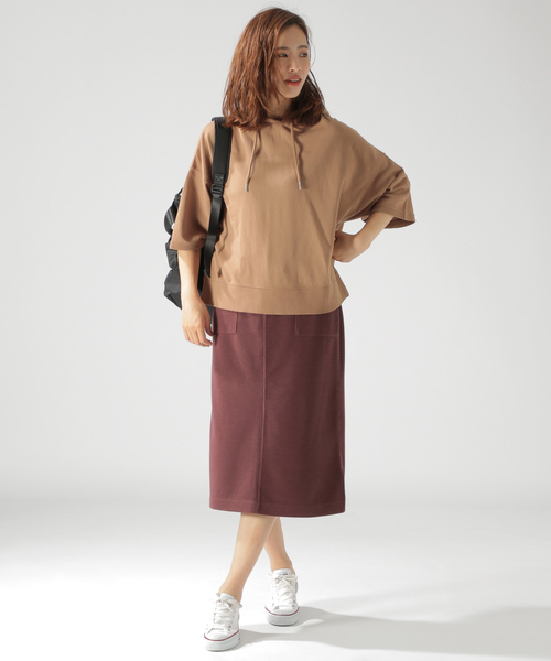 BAYFLOW(ベイフロー)の「カットソータイトスカート(スカート・レディース・ベージュ/ネイビー/ブラウン・SMALL/MEDIUM)」の13枚目の写真