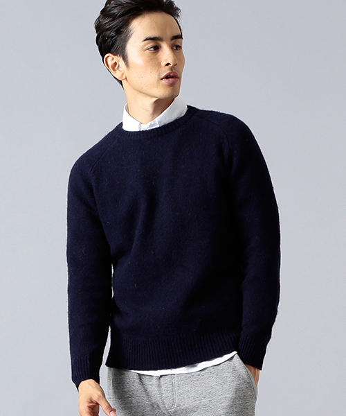 B:MING by BEAMS(ビーミングバイビームス)の「ビーミング by ビームス / CREW KNIT(ニット/セーター・メンズ・オフホワイト/チャコールグレー/ベージュ/サックスブルー/ネイビー/レッド・MEDIUM/SMALL/X-LARGE/LARGE)」の1枚目の写真