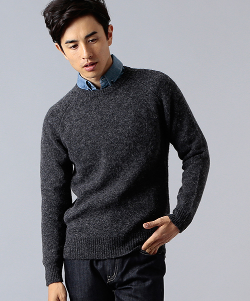 B:MING by BEAMS(ビーミングバイビームス)の「ビーミング by ビームス / CREW KNIT(ニット/セーター・メンズ・オフホワイト/チャコールグレー/ベージュ/サックスブルー/ネイビー/レッド・MEDIUM/SMALL/X-LARGE/LARGE)」の3枚目の写真