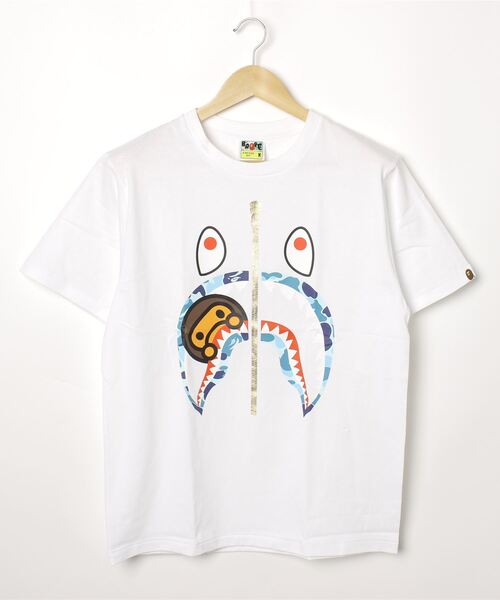 A BATHING APE(アベイシングエイプ)の「ABC CAMO MILO SHARK TEE M(Tシャツ/カットソー・メンズ・ホワイト×グリーン/ホワイト×ネイビー/ブラック×ブルー/ブラック×グリーン/ホワイト×ピンク/ブラック×ピンク・SMALL/MEDIUM/LARGE/X-LARGE/XX-LARGE/XXX-LARGE)」の13枚目の写真