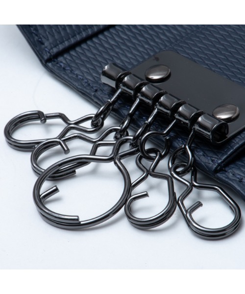 LANVIN collection（ランバン コレクション）の「LANVIN COLLECTION(ランバン・コレクション) LEATHER CONBINATION キーケース（キーケース/キーアクセサリー・メンズ・ブラック/グレー/ネイビー・FREE）」の6枚目の写真