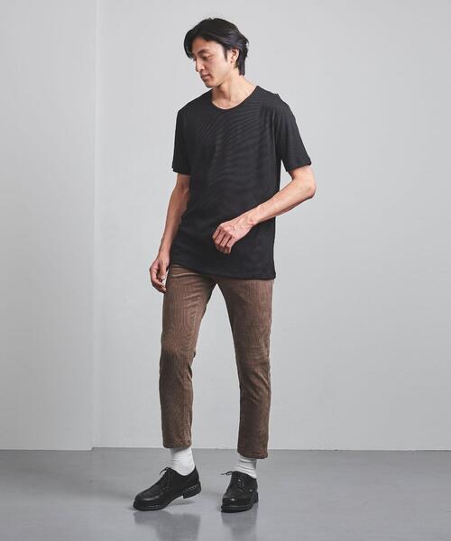 関税送料込 ルメール リブ編みクルーネックTシャツ ブラウン LEMAIRE（ルメール）の「＜LEMAIRE（ルメール）＞ リブ クルー T