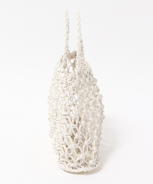 LOWRYS FARM（ローリーズファーム）の「フェイクレザーマクラメＢＡＧ　873640（トートバッグ・レディース・オフホワイト/ブラック/ブルー・FREE）」の6枚目の写真