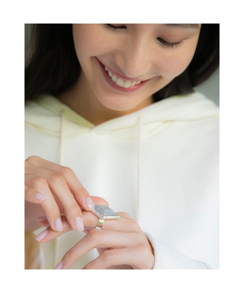 Ayler（アイラー）の「Ayler アイラー / RING ストーンカットリング型（リング・レディース・ブラウン/エメラルド/グレー・13号/9号/11号）」の14枚目の写真