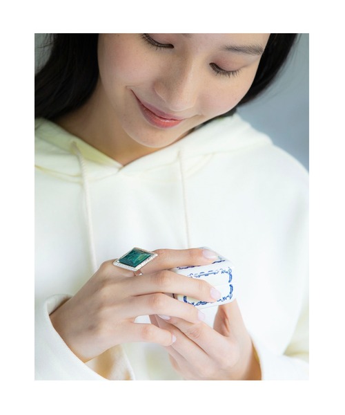 Ayler（アイラー）の「Ayler アイラー / RING ストーンカットリング型（リング・レディース・ブラウン/エメラルド/グレー・13号/9号/11号）」の15枚目の写真