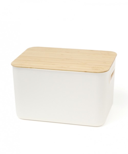 バンブー蓋ストレージボックスL《HOUSEHOLD GOODS》（収納グッズ