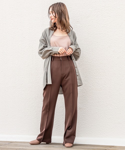 one after another NICE CLAUP（ワンアフターアナザーナイスクラップ）の「ノーカラーゆるシルエットシャツ（シャツ/ブラウス・レディース・ベージュ/ミント/ブラウン系その他/ピンクベージュ/ブラウン系その他2・FREE）」の10枚目の写真