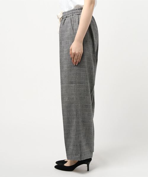 CELLAR DOOR（セラドール）の「CELLAR DOOR: グレンチェックイージーパンツ（その他パンツ・レディース・ライトグレー・38/36）」の2枚目の写真