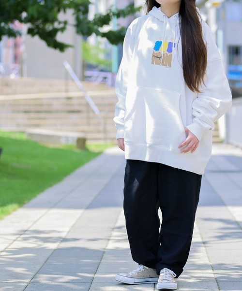Mark Gonzales(マーク・ゴンザレス)の「【h】〔Mark Gonzales/マーク・ゴンザレス〕Skaters Pt. BIG HOODIE CVC裏毛パーカー(パーカー・メンズ・ホワイト/ブラック/パープル・LARGE/MEDIUM)」の18枚目の写真