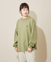 CUBE SUGAR（キューブシュガー）の「度詰め 天竺 ハードウォッシュ バックプリント ビッグ クルーネック プルオーバー（Tシャツ/カットソー・レディース）」